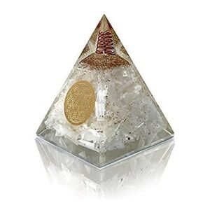 Orgone Pyramid | Selenite Orgonite Pyramid  | Healing Crystal Gemstone Pyramid